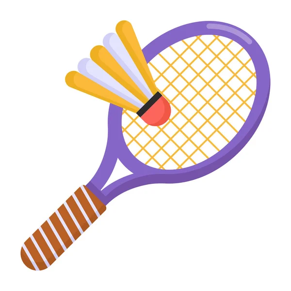 Tennisracket Shuttlecock Vectorillustratie — Stockvector