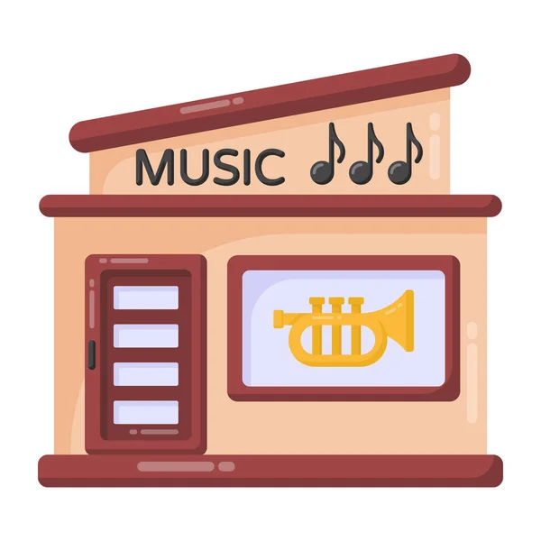 Музичний Магазин Веб Іконка Простий Дизайн — стоковий вектор