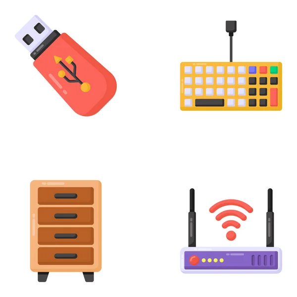 Set Van Web Iconen Eenvoudig Ontwerp — Stockvector