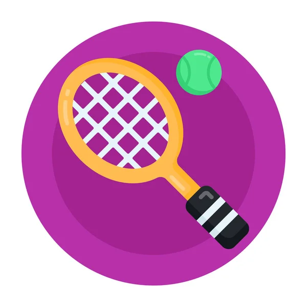 Tennisschläger Symbol Flache Abbildung — Stockvektor
