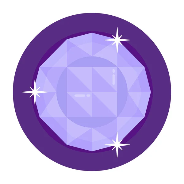 Diamond Pendant Icon Isometric Gemstone Vector Symbol Web Design Isolated — 图库矢量图片