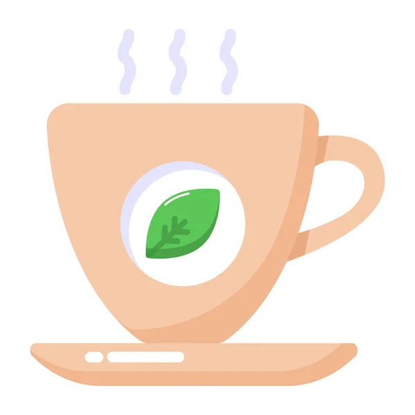 Çay Web Simgesi Basit Tasarım — Stok Vektör