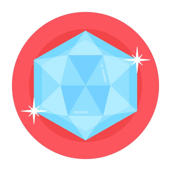 Diamante Icono Web Ilustración Simple — Vector de stock