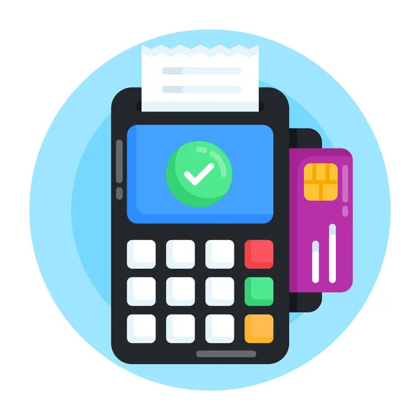 Credit Card Met Pos Terminal Vector Illustratie Ontwerp — Stockvector