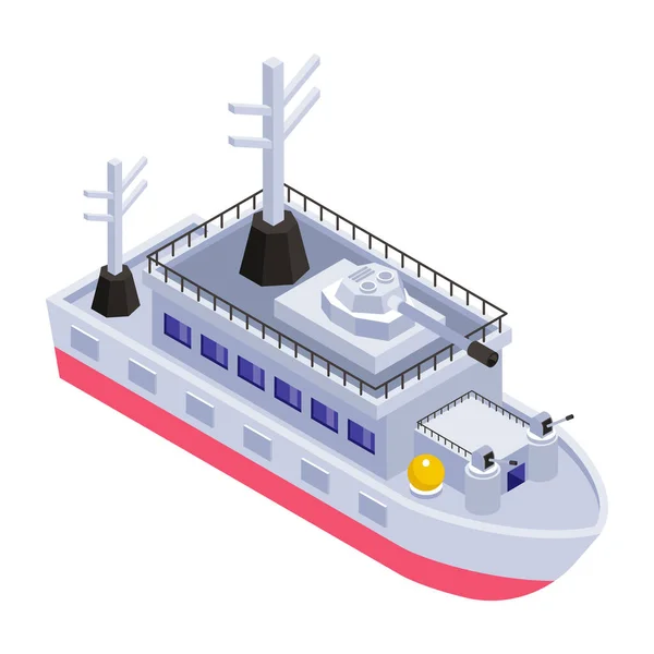 Isometrische Vectorillustratie Van Een Cruiseschip — Stockvector