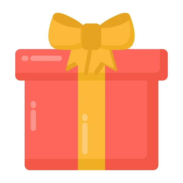 Geschenkbox Mit Bogen Symbol Vektor Illustration Design — Stockvektor