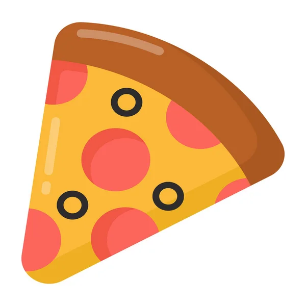 Une Pizza Icône Web Illustration Simple — Image vectorielle