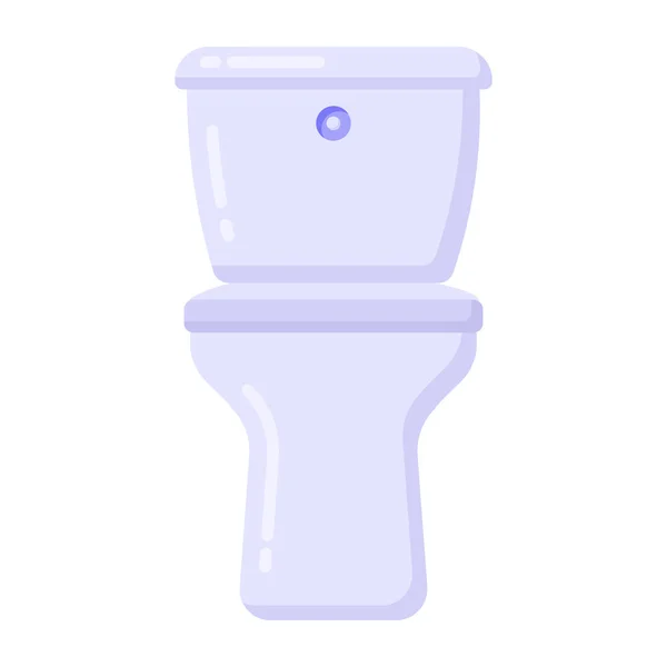 トイレのアイコン 漫画のベクトルイラスト 孤立したデザイン — ストックベクタ