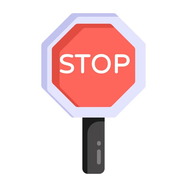 Stop Jel Web Ikon Egyszerű Tervezés — Stock Vector