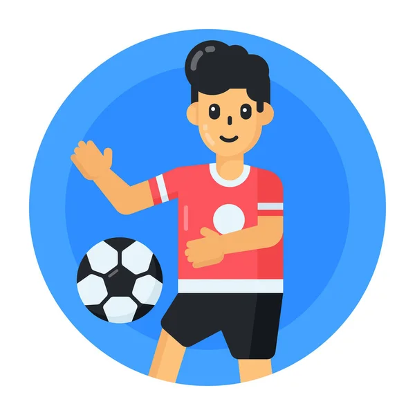 Ποδοσφαιριστής Μπάλα Διάνυσμα Εικονογράφηση Σχεδιασμό — Διανυσματικό Αρχείο