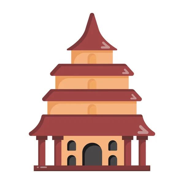 Pagode Icon Vektor Illustration — Stockvektor