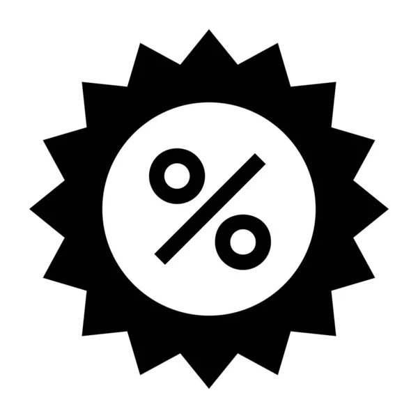 Ícone Percentual Web Ilustração Plana — Vetor de Stock