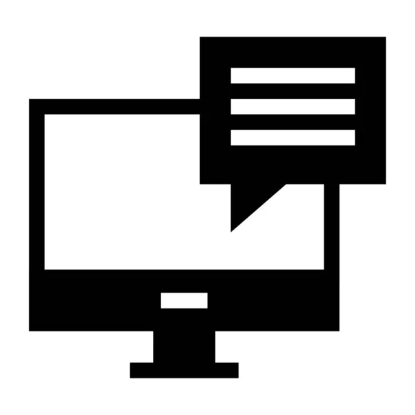 Plaudern Web Symbol Einfache Illustration — Stockvektor