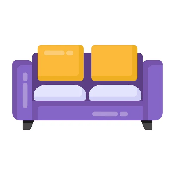 Sofa Web Icon Simple Illustration — Stock Vector