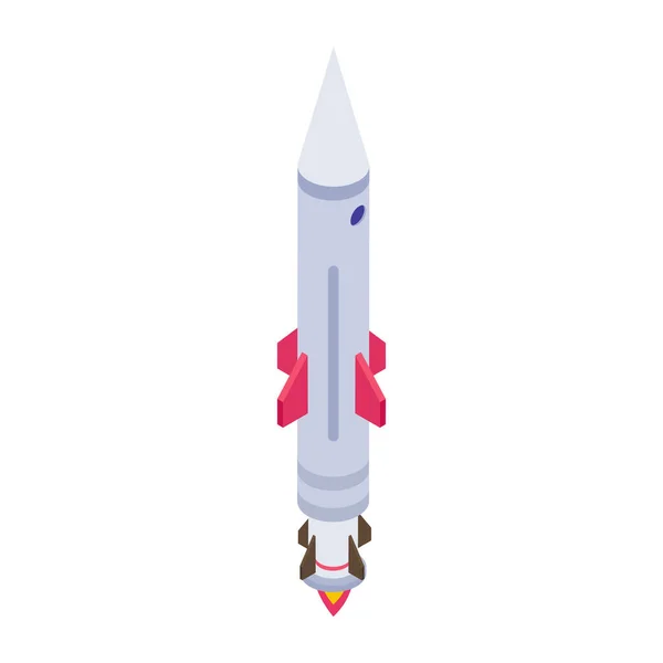 Rocket Launch Icon Flat Illustration Spaceship Vector Icons Web Design — Stock Vector