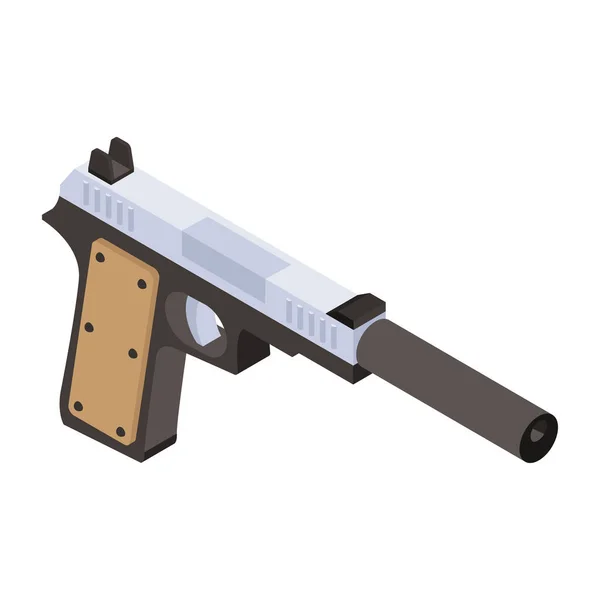 Icono Del Arma Isométrico Los Iconos Vectoriales Armas Para Diseño — Vector de stock