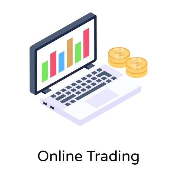 Trading Web Icoon Eenvoudig Ontwerp — Stockvector