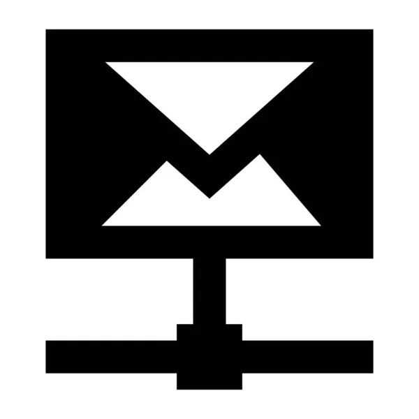 Email Εικονίδιο Ιστού Επίπεδη Απεικόνιση — Διανυσματικό Αρχείο