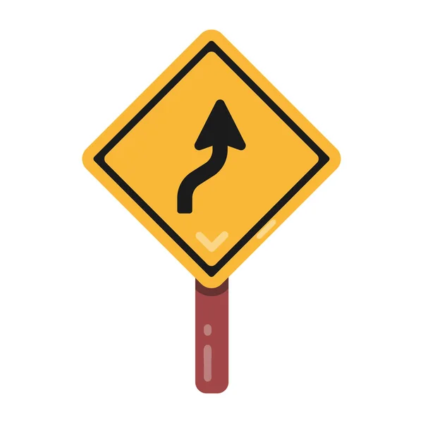 Векторная Иллюстрация Значка Дорожного Знака — стоковый вектор