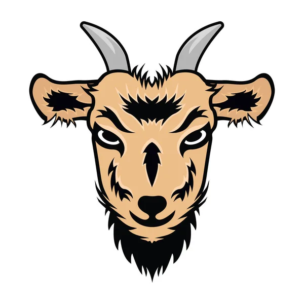 Vector Illustration Head Bull — Stock Vector