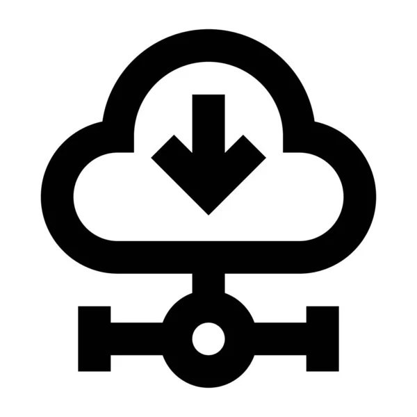 Nube Icono Web Vector Ilustración — Vector de stock
