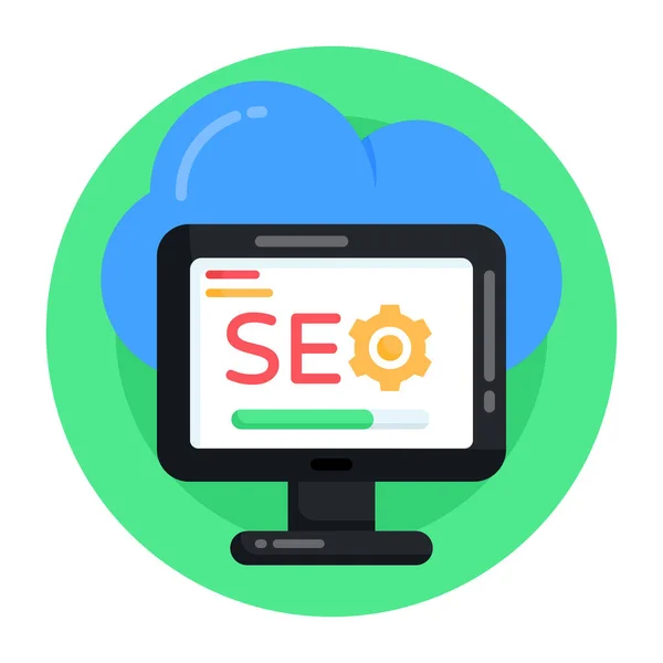 Seo Icono Ilustración Simple — Vector de stock