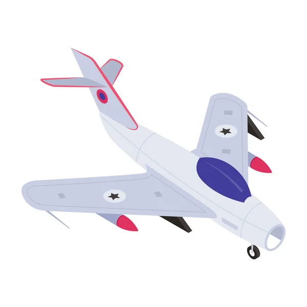 Icono Del Avión Isométrica Ilustración Vectorial Aeronáutica Sobre Fondo Blanco — Vector de stock