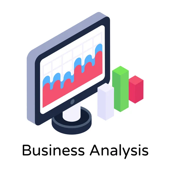 Analytics Chart Simple Illustration — Stock Vector