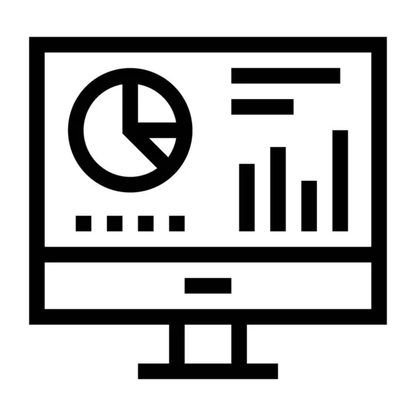 Ordenador Icono Web Diseño Simple — Vector de stock