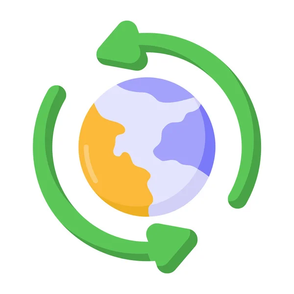 Ikone Des Planeten Erde Vektorillustration — Stockvektor