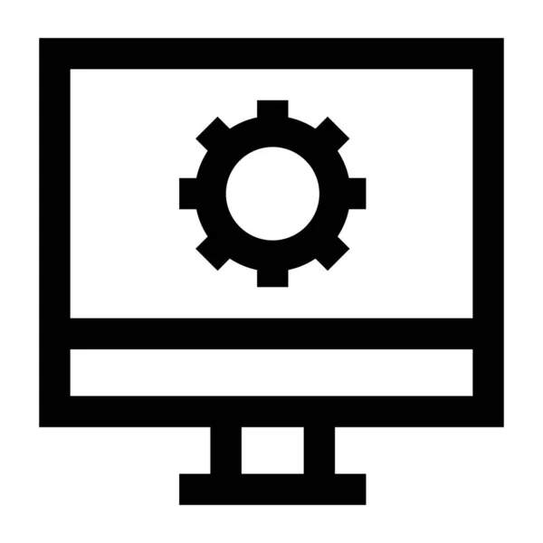 Setting Web Icon Flat Illustration — Stock Vector