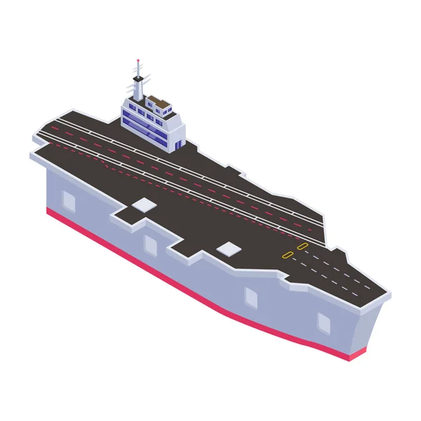Isometric Cruise Ship Vector Illustration — Stock Vector
