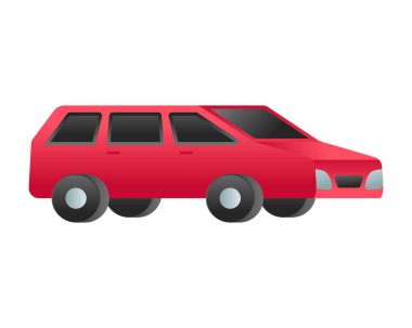 Araba taşıma simgesi. Web tasarımı için taksi aracı vektör simgelerinin düz çizimi