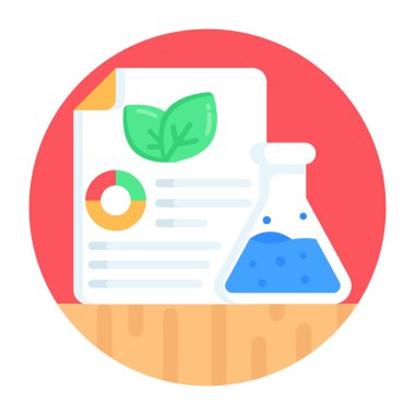 lab düz vektör simgesi