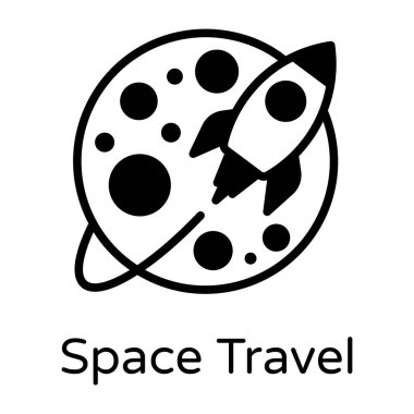 Roket. Web simgesi basit illüstrasyon