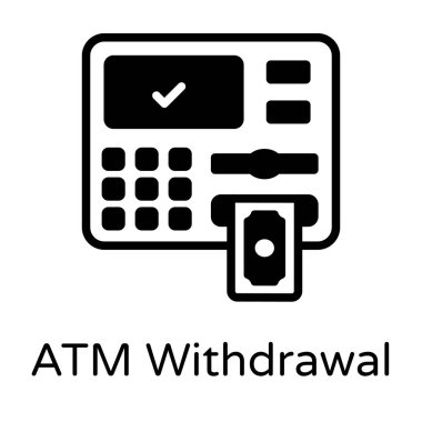 atm ödeme düz simgesi