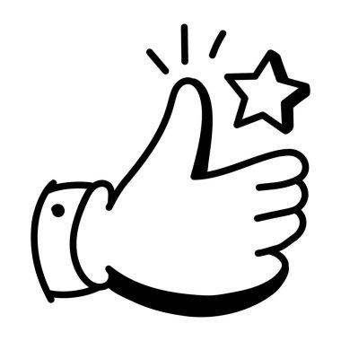 Baş parmaklar yukarı simge vektör illüstrasyon tasarımı ile el