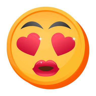 Şirin duygu simgesinin vektör çizimi