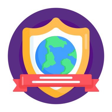 Dünya küresel ikon vektör çizimi tasarımı