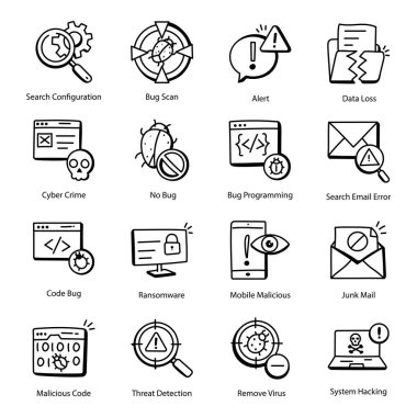 Cirus simgelerinin vektör illüstrasyonu 