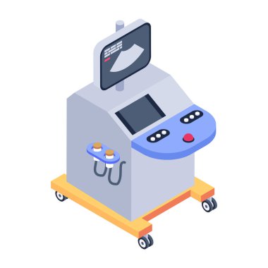 Modern bir hastanenin izometrik çizimi