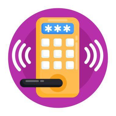 mobil ödeme simgesi vektör çizimi