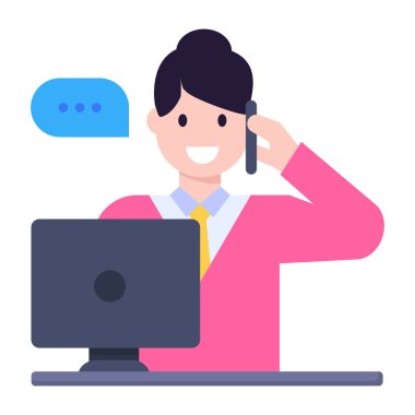 Çağrı merkezi. Web simgesi