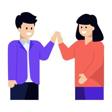 bir çift iş adamı karakter vektör çizimi tasarımı