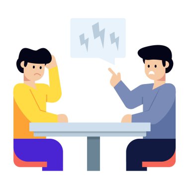 Ofiste çalışan iş adamları. vektör illüstrasyonu