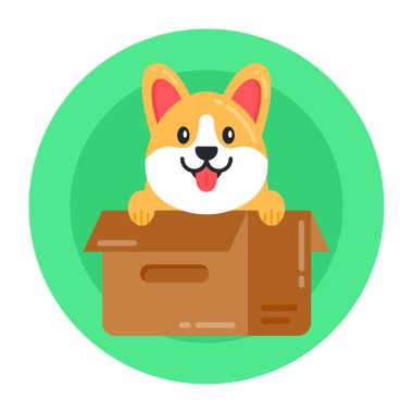 kutulu kedi ve hediye vektör çizimi