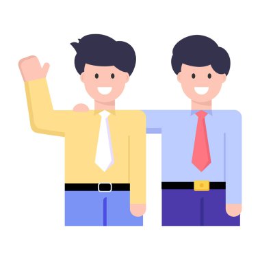 İş adamları çizgi film vektör illüstrasyon grafik tasarımı