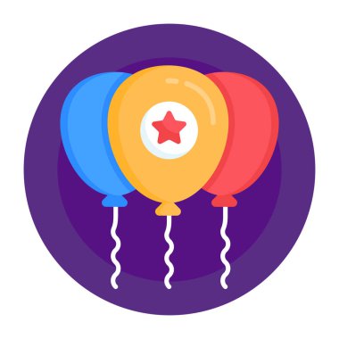 balonlar helyum vektör illüstrasyon tasarımı