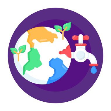 Dünya gezegeninde dünya küresi ve vektör illüstrasyon tasarımı