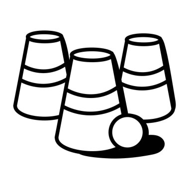 Bira fıçısı ikonu. Web için yağ ısıtıcı vektör simgelerinin özet çizimi